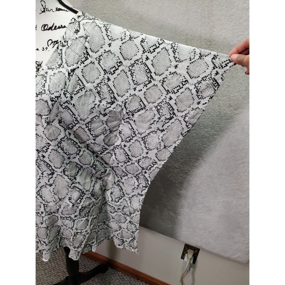 VIX Paula Hermanny Cover Up Women Small White Snake Print Sleeveless V Neck Logo - Picture 5 of 11